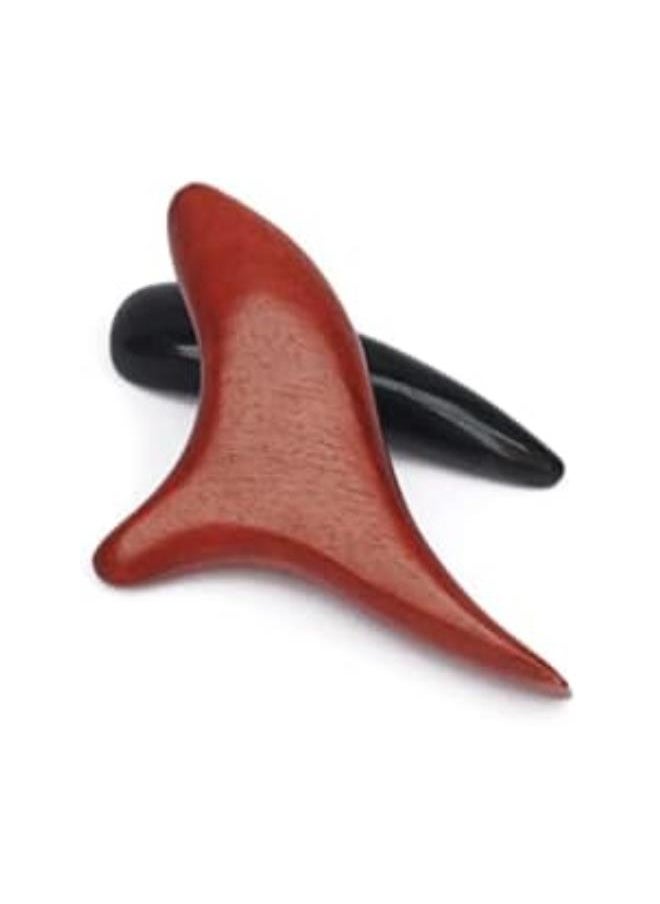 WYBOT - Thai Traditional Reflexology Hand Foot Massage Tool Wing Shape Massager Wooden SPA Therapy Tool (Random Color) - Image 1