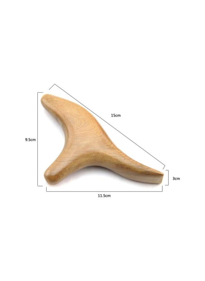 WYBOT - Thai Traditional Reflexology Hand Foot Massage Tool Wing Shape Massager Wooden SPA Therapy Tool (Random Color) - Image 1