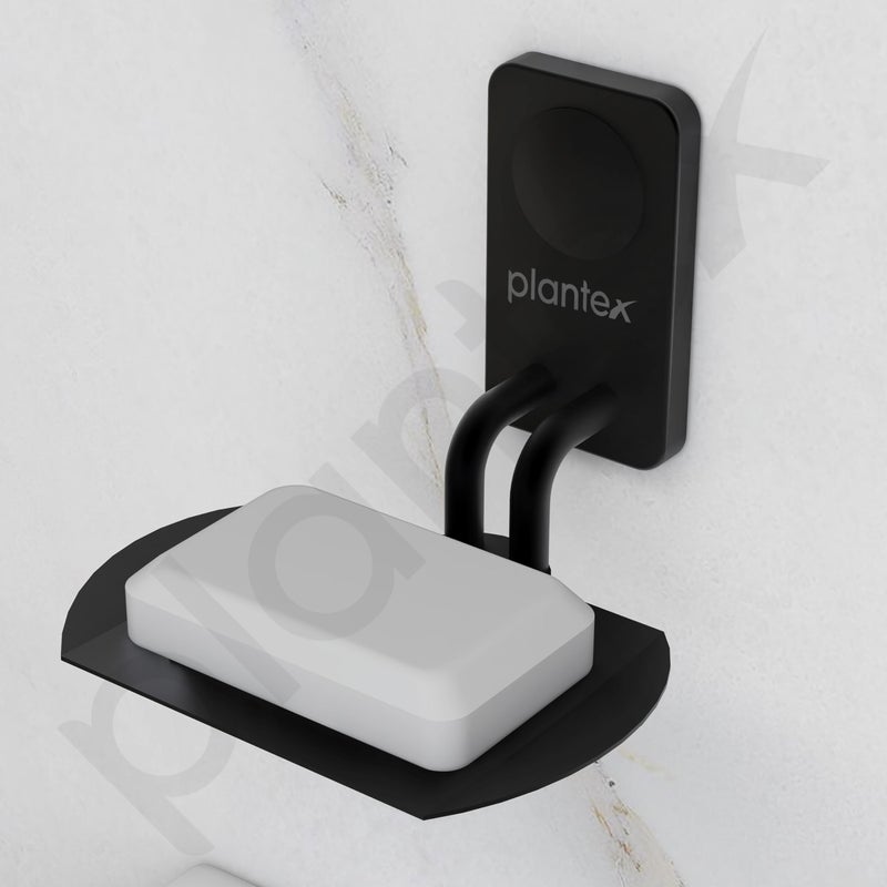 Plantex Metro Platinum Stainless Steel Soap Dish/Soap Stand/Bathroom Soap Holder/Bathroom Accessories - (Black) - Image 5