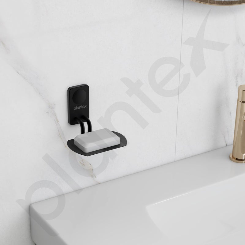 Plantex Metro Platinum Stainless Steel Soap Dish/Soap Stand/Bathroom Soap Holder/Bathroom Accessories - (Black) - Image 2