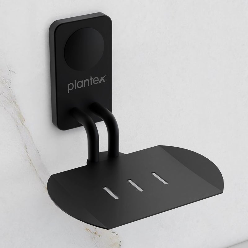 Plantex Metro Platinum Stainless Steel Soap Dish/Soap Stand/Bathroom Soap Holder/Bathroom Accessories - (Black) - Image 1