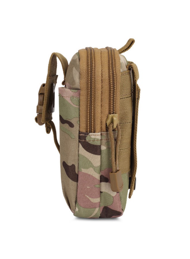 Generic Summer Molle Mountaineering Oxford Cloth Small Waist Bag Men's Military Camouflage Outdoor Sports Mobile Phone Tactical Waist Bag-Color:Jungle Fans Color-Dimensions:All Yards - Image 5