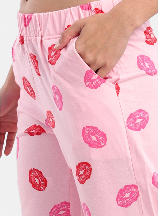 Carina Printed Lips Pyjama Pants - Image 4