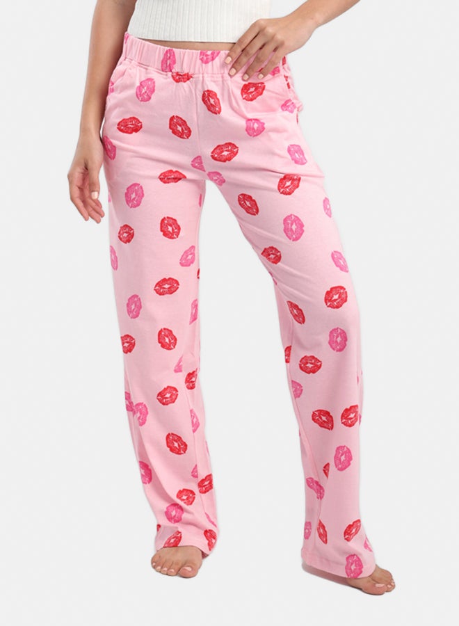 Carina Printed Lips Pyjama Pants - Image 1