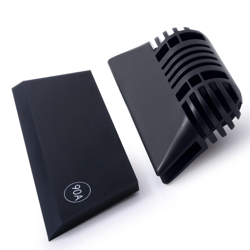 FOSHIO Black Small Squeegee, Non-Slip Handle Rubber PPF Squeegee for Window Cleaning, Shower Glass Door, Car Windshield - Image 4