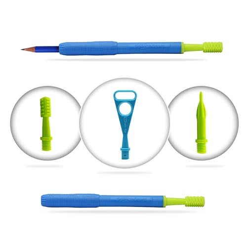 SpeechGears Tactile Kit Face Sensory Integration Tools Speech Feeding V Pen Uni Tip Pointed Tip Talk Tip Handheld Massager (Blue) - Image 2