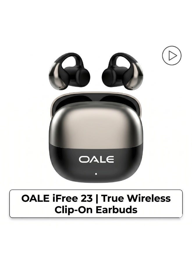 OALE iFree 23 True Wireless Clip-On Earbuds with 30-Hour Playtime and ENC - Image 1