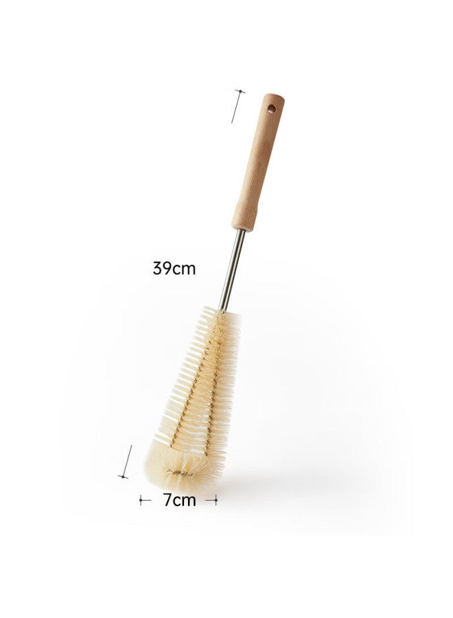Foojo Long-handled Cup Brush, 39cm Wooden Handle, Thermos Brush, Kitchen Multi-functional Cleaning Brush, Pot Scrubber - Image 3