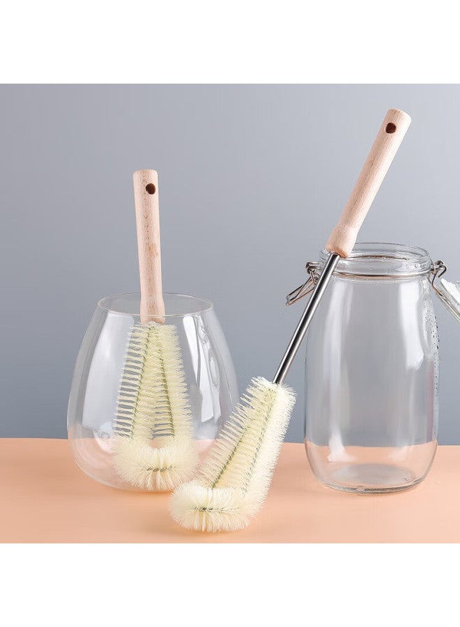 Foojo Long-handled Cup Brush, 39cm Wooden Handle, Thermos Brush, Kitchen Multi-functional Cleaning Brush, Pot Scrubber - Image 4