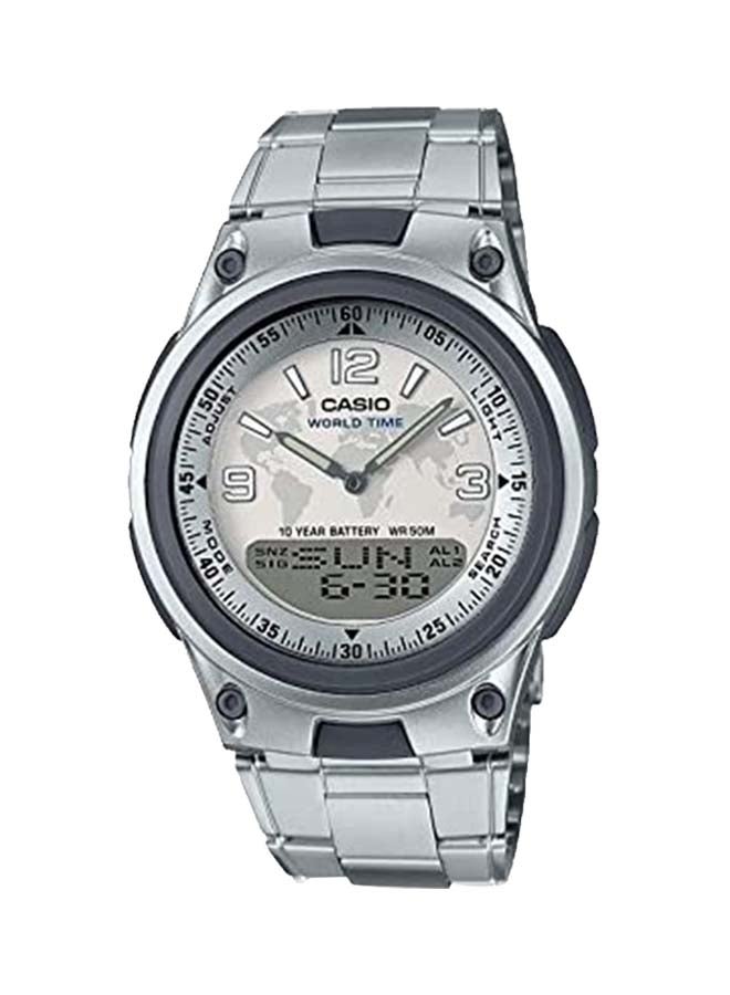 CASIO Men Stainless Steel Analog + Digital Wrist Watch AW-80D-7A2VDF - Image 1