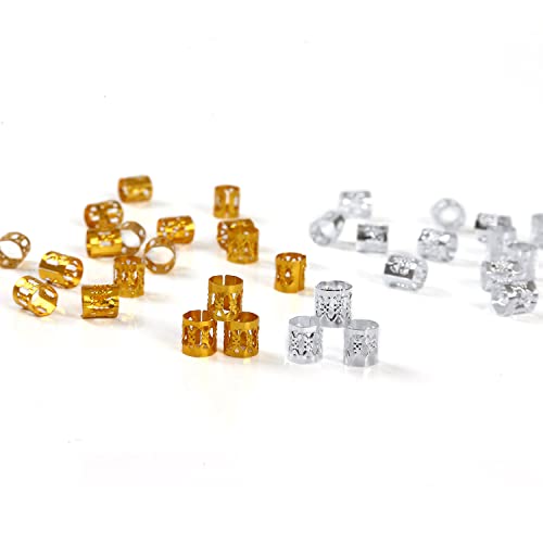 Leeven 400 Pieces Aluminum Hair Jewelry Dreadlocks Metal Cuffs For Hair Braids Hair Accessories For Braids Adjustable Metal Cuffs Hair Decoration Braiding Hair Jewelry For Box Braids - Image 3