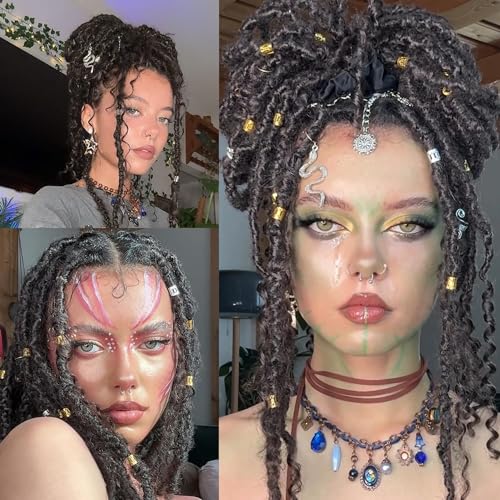 Leeven 400 Pieces Aluminum Hair Jewelry Dreadlocks Metal Cuffs For Hair Braids Hair Accessories For Braids Adjustable Metal Cuffs Hair Decoration Braiding Hair Jewelry For Box Braids - Image 4