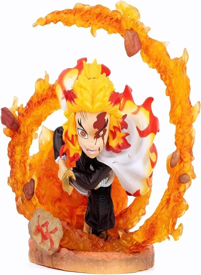 Rengoku “Fire Breathing” Figure – Demon Slayer Collectible PVC Action Figure (10 cm Height) - Image 1