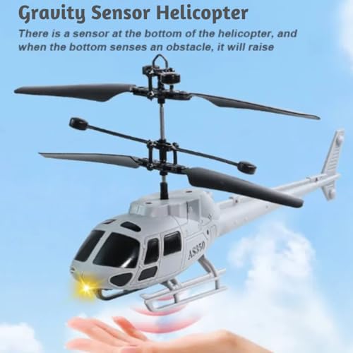 DURAZO® Remote Control Helicopter Toy for Kids | Gravity Sensor Battery Chargable Helicopter, Flight Gravity Helicopter Toy, Safety Sensor and 3D Light - Pack of 1 (Millitary) - Image 4