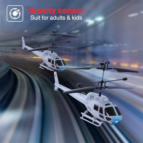 DURAZO® Remote Control Helicopter Toy for Kids | Gravity Sensor Battery Chargable Helicopter, Flight Gravity Helicopter Toy, Safety Sensor and 3D Light - Pack of 1 (Millitary) - Image 2