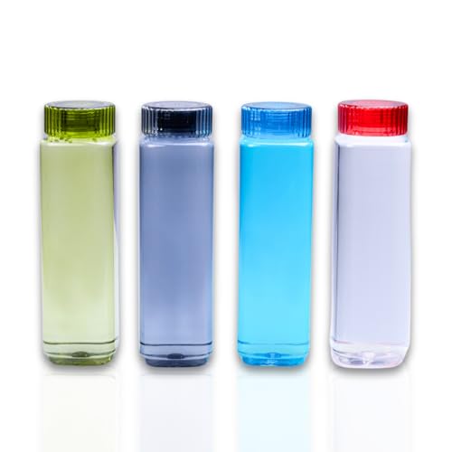 SCL Steelo Harmony Plastic Bottles 1 litre Set of 4, BPA Free Food Grade PET Material Leak Proof Wide Mouth Bottles for Home, Fridge and Travel (Multicolor) - Image 1