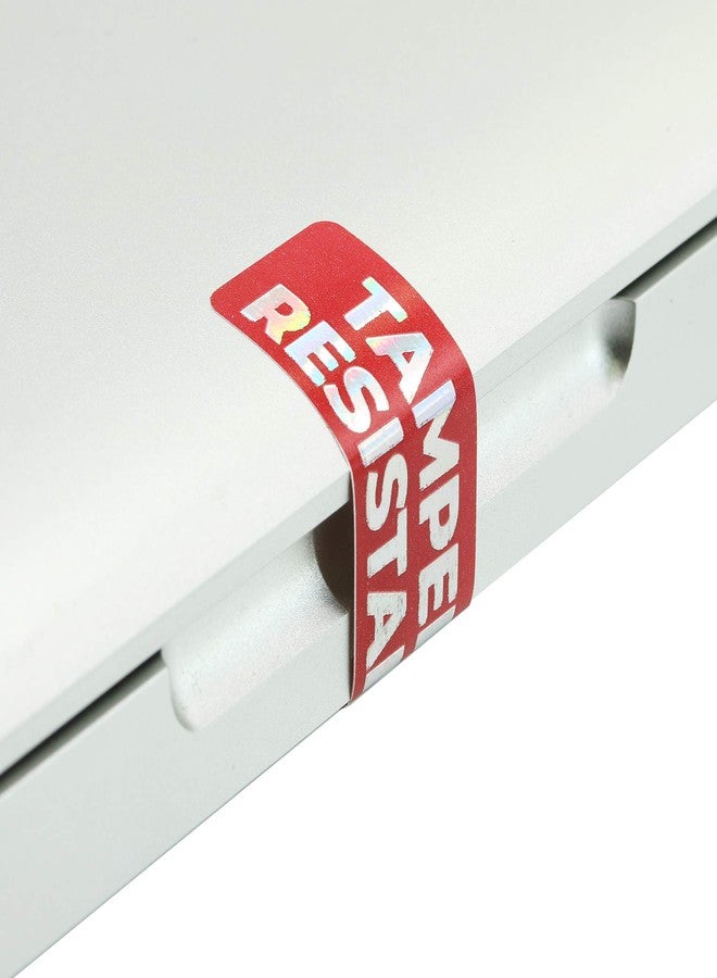 Safety Supply Mart ملصقات ثلاثية الأبعاد مقاومة للعبث، مقاس 0.5 بوصة × 1.5 بوصة، ملصقات لاصقة مطبوعة على ورق ثلاثي الأبعاد بلون واحد (أحمر)، ختم أمان مانع للعبث، 500 ملصق لكل لفة - Image 5