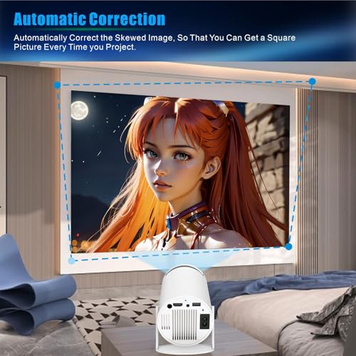 WOOPKER Portable Projector, Mini Projector with WiFi and Bluetooth, Support 4K 1080P with Dual-Band WIFI6 BT5.0 Android 11, Smart TV Projector Auto Keystone Correction for Phone/TV Stick/Laptop (HY300) - Image 4