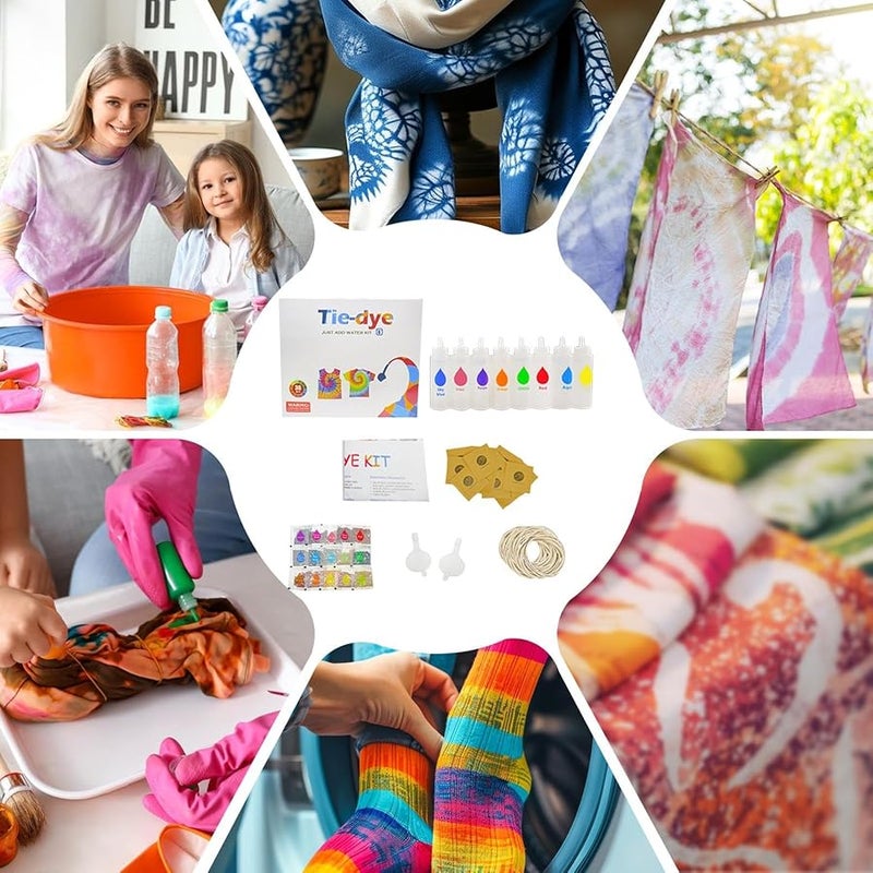 Tie Dye Kit 8 Color Set For Towels Clothing Socks Scarves Hats Fabric Art - Image 5