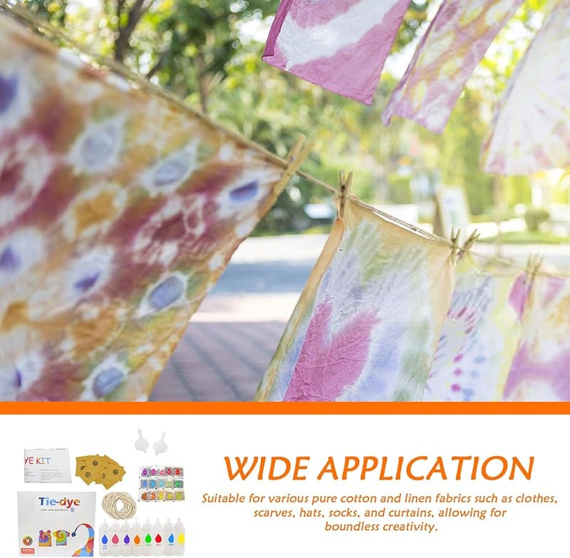 Tie Dye Kit 8 Color Set For Towels Clothing Socks Scarves Hats Fabric Art - Image 4