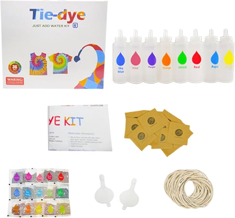 Tie Dye Kit 8 Color Set For Towels Clothing Socks Scarves Hats Fabric Art - Image 1