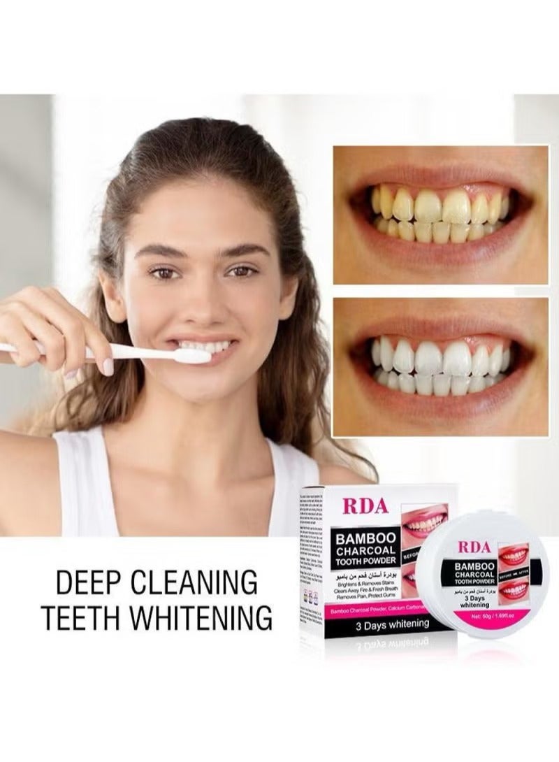 RDA Charcoal Tooth Powder for Whitening -50g - Image 2