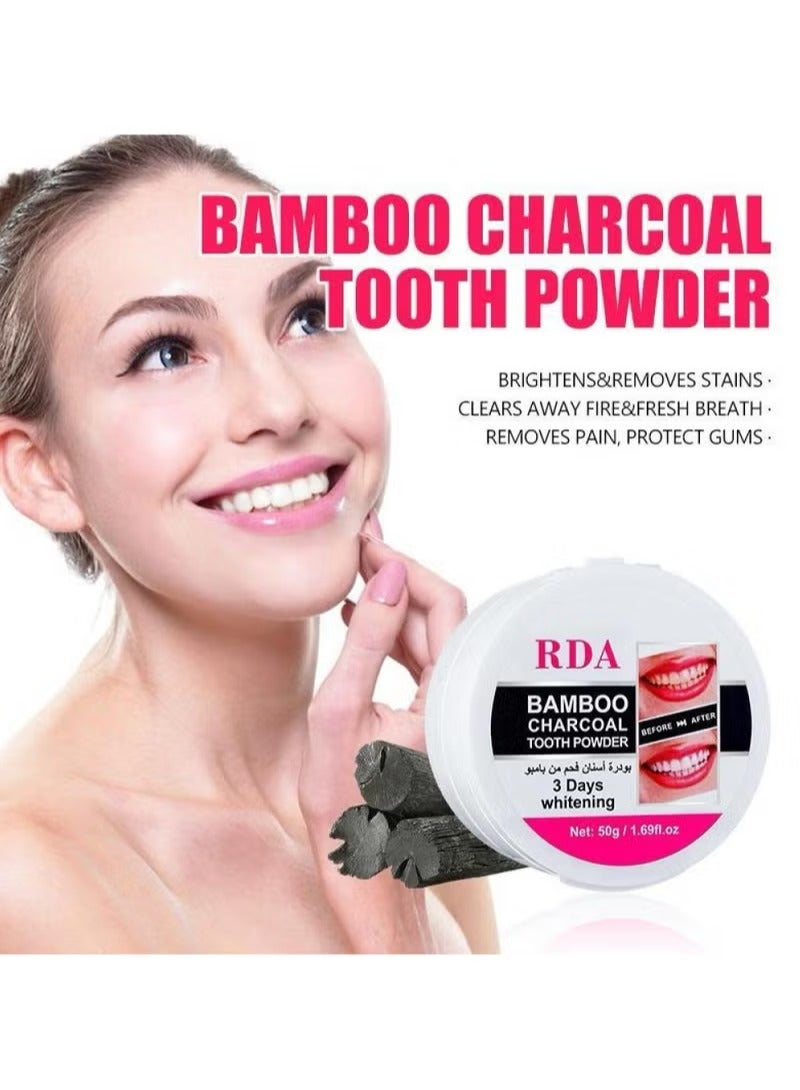 RDA Charcoal Tooth Powder for Whitening -50g - Image 3