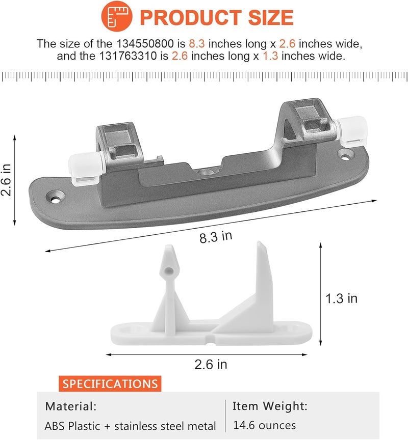 Beaquicy Upgrade 134550800 Affinity Washer Door Hinge with Bushings & 131763310 Door Striker Kit Fit for Frigidaire Kenmore Electrolux Crosley Washer Replace 1191162 AP3886714 PS1152380 (2 Years Warranty) - Image 5