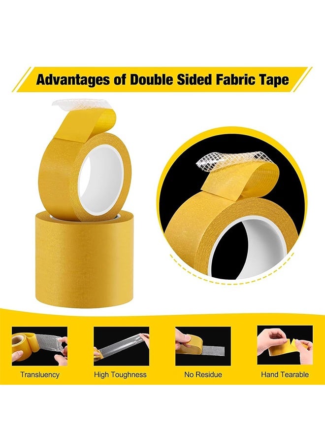 2 Rolls Double Sided Sticky Tape, Heavy Duty Double Sided Tape, Carpet Mounting Tape with Fiberglass Mesh - Image 3