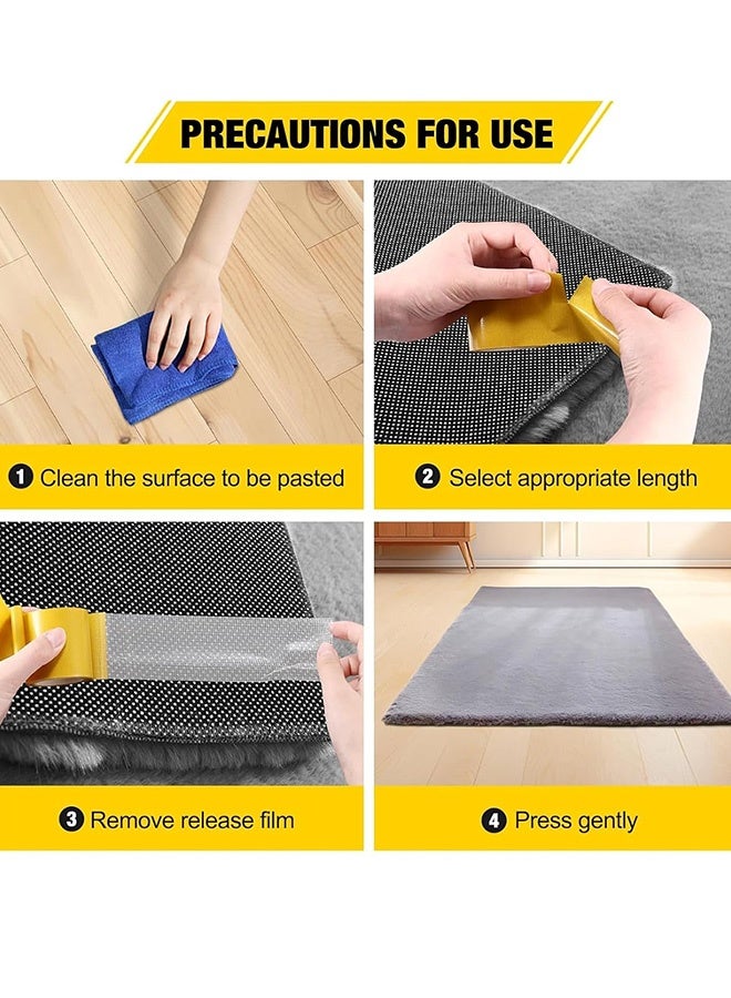 2 Rolls Double Sided Sticky Tape, Heavy Duty Double Sided Tape, Carpet Mounting Tape with Fiberglass Mesh - Image 4