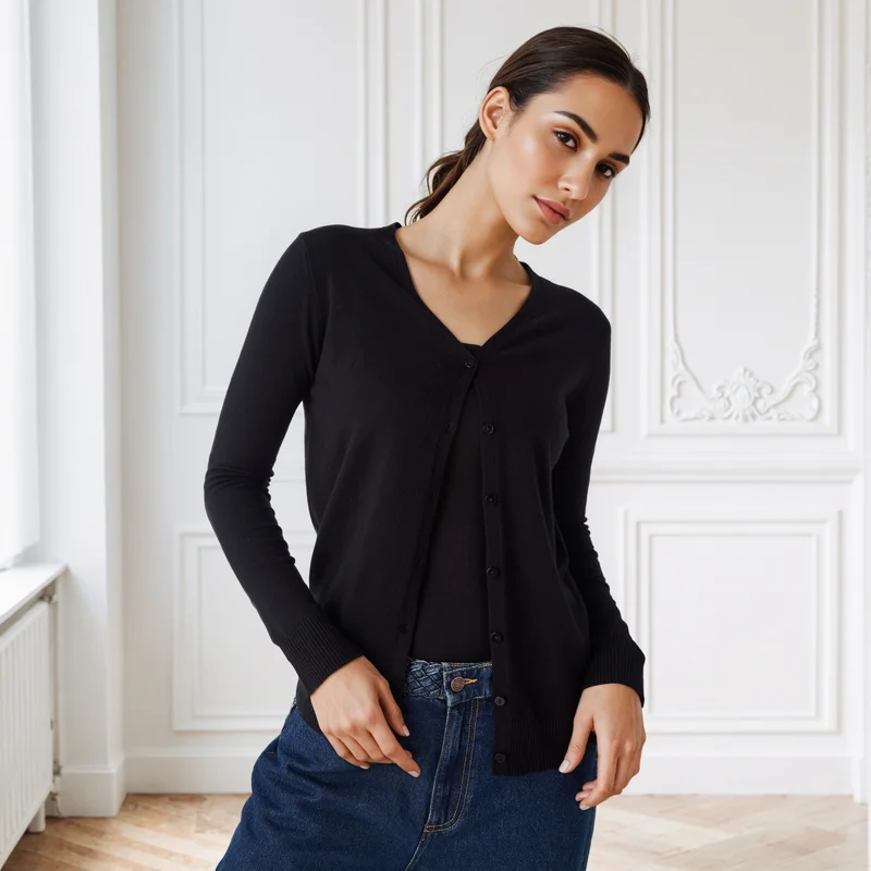 2Xtremz 2Xtremz Textured Cardigan with V-neck