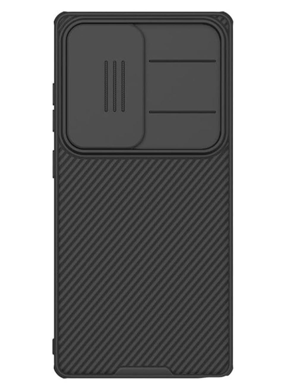 Nillkin Case Compatible with Samsung Galaxy S25 Ultra Case, Camera Slide Cover Lens Privacy Protection Non-slip Shockproof TPU Bumper Hard PC Back Protective Cover (Black)