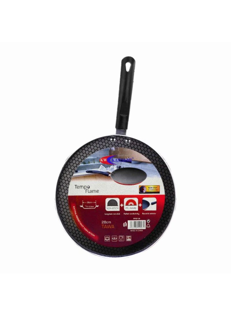 KAWASHI Kawashi Tempo Flame Non-Stick Tawa Transform Your Kitchen 28Cm 