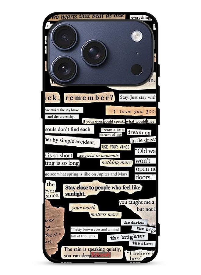 Tolwak Apple iPhone 17 Pro Protective Case Cover Quotes Stickers - Image 1
