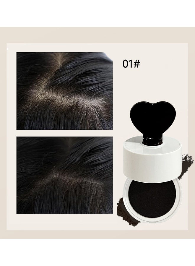 kakashow Hair Shadow Powder,Hairline Powder, Shadow Powder Quickly Covers Hair Roots, Brow and Beard Lines Anti-Smudge 48 Hours, For Bald Spots, Forehead Grooming Powder Instant Coverage for Hairline (01#Black) - Image 2