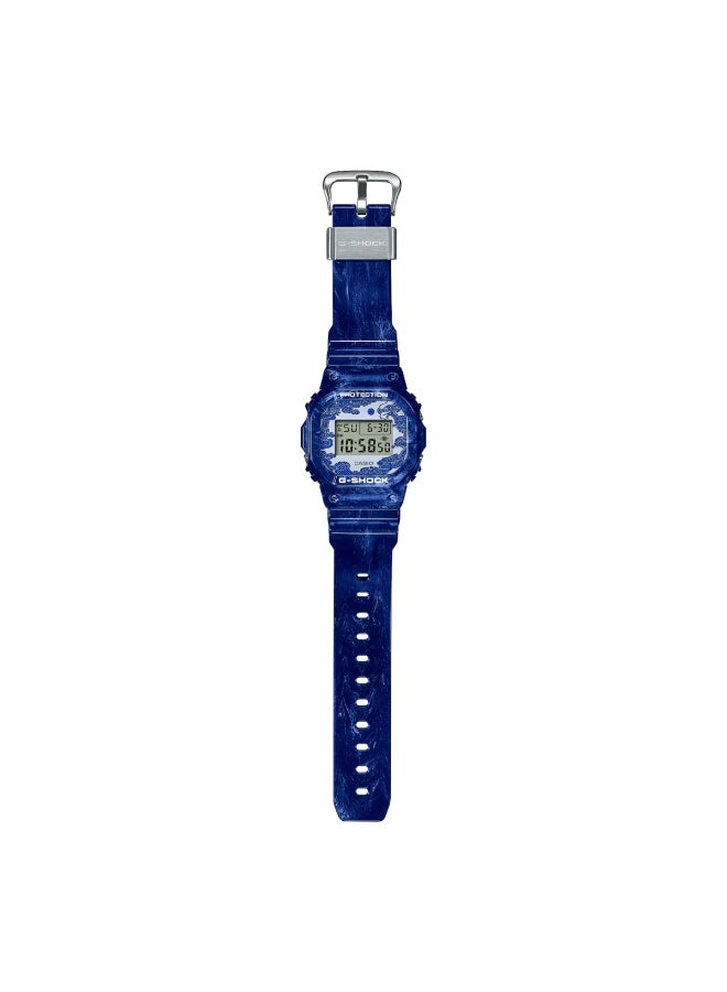 CASIO G-SHOCK Mens Blue White Porcelain Series Watch - DW-5600BWP-2DR - Image 2