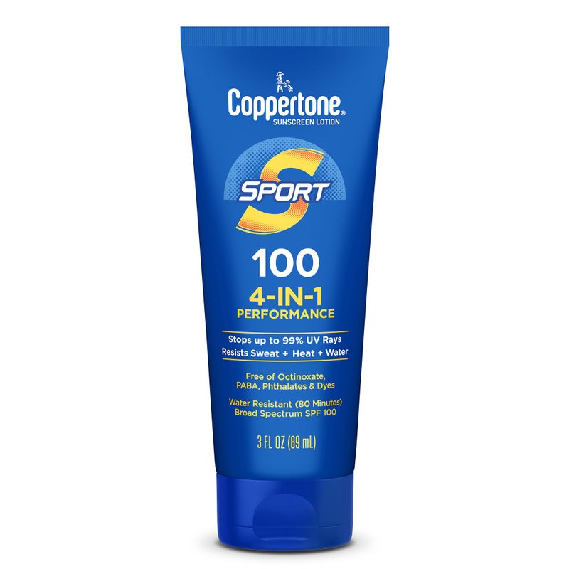 Coppertone SPORT Sunscreen Lotion Broad Spectrum SPF 100 (3 Fluid Ounce) (Packaging may vary) - Image 1