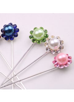 no fashion hijab pins with 20pcs colorful flower  - Image 3
