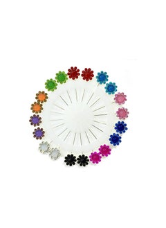 no fashion hijab pins with 20pcs colorful flower  - Image 2