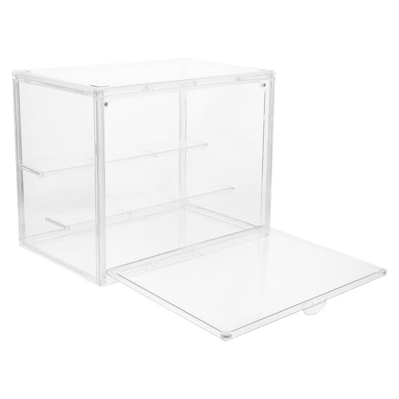 Clear Display Case Figures Storage Box With Divider Small Display Box Showing Cabinet For Dolls Action Figures Clear Display Case - Image 1