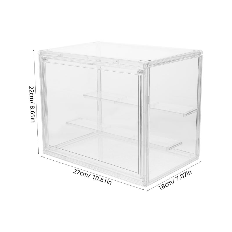 Clear Display Case Figures Storage Box With Divider Small Display Box Showing Cabinet For Dolls Action Figures Clear Display Case - Image 2