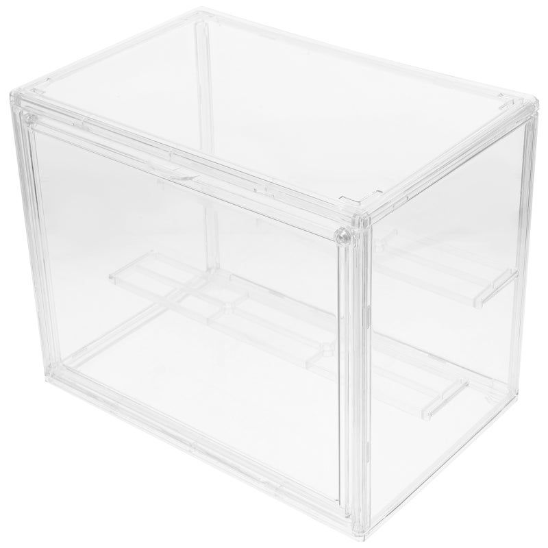 Clear Display Case Figures Storage Box With Divider Small Display Box Showing Cabinet For Dolls Action Figures Clear Display Case - Image 3