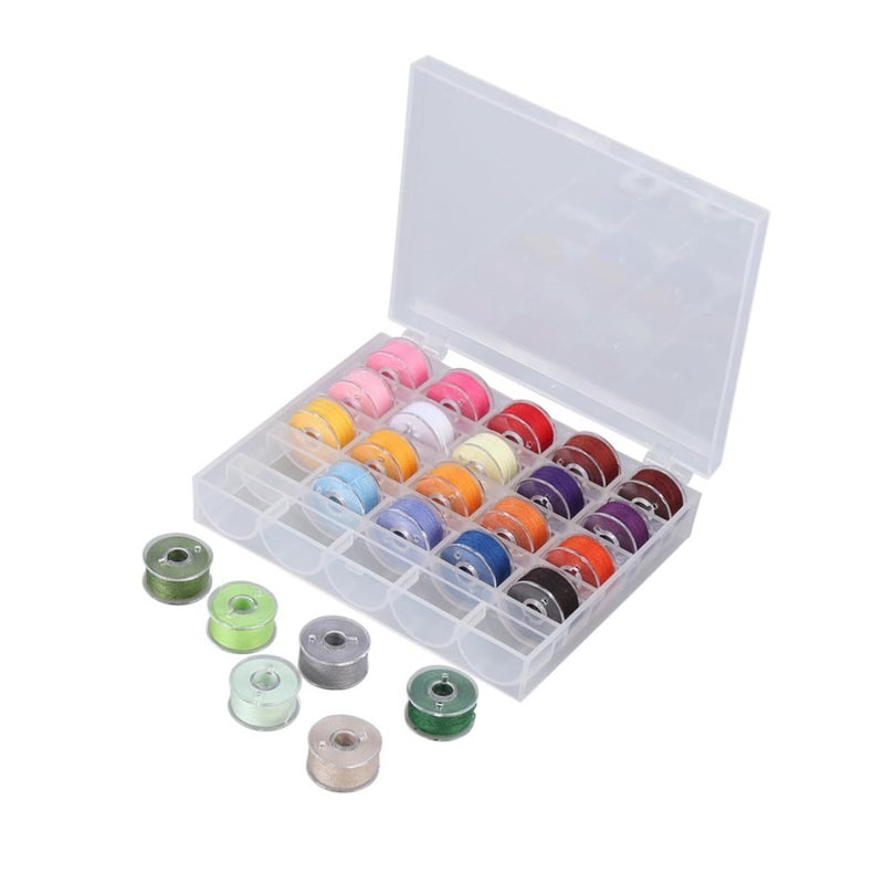 30 Pieces Sewing Machine Bobbin Winder Spools With Storage Case Thread Organizer Box - Image 2