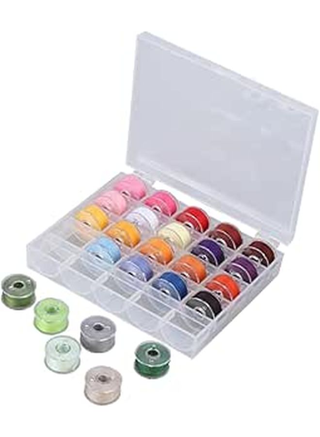 30 Pieces Sewing Machine Bobbin Winder Spools With Storage Case Thread Organizer Box - Image 1