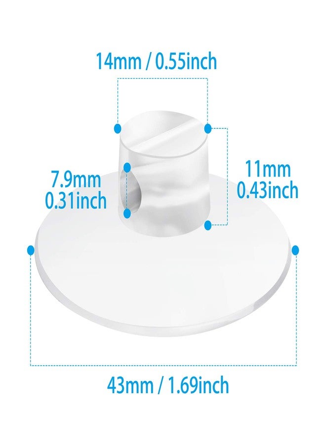 ChengFu 4 Pack Bathroom Shower Caddy Connectors Suction Cups, Heavy Strength Clear Suction Cups Compatible with Zenna Home, Simple Houseware, GeekDigg, Plumboss, Splash Home - Image 2