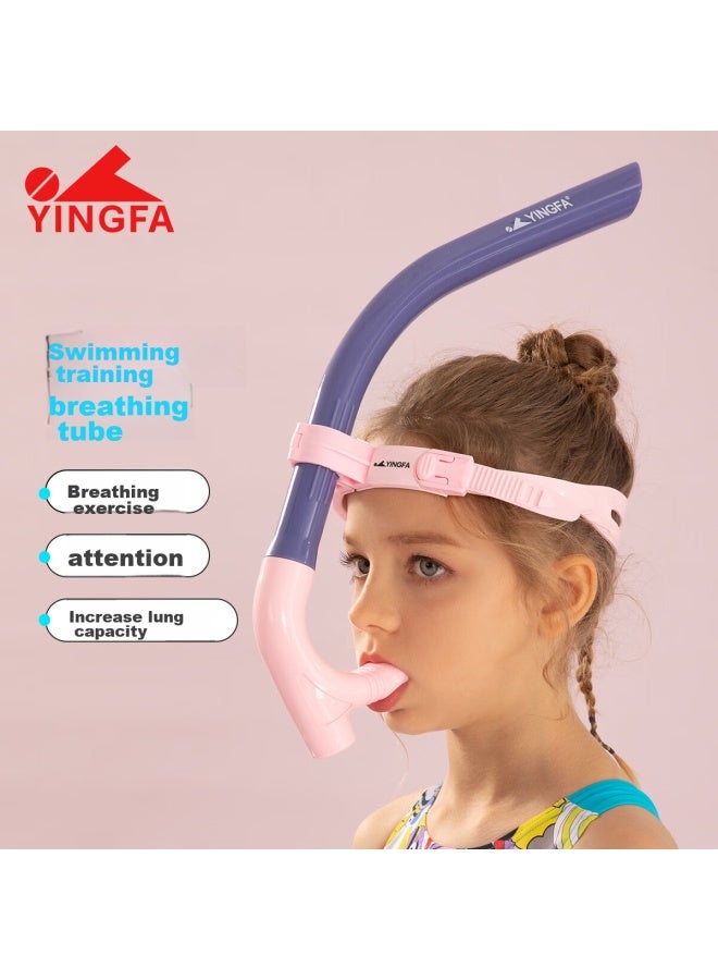 Yingfa Swimming Breath Tube, Adult And Children's Free Professional Training Snorkeling Respirator Air Tube, Pink/blue Purple - Image 1