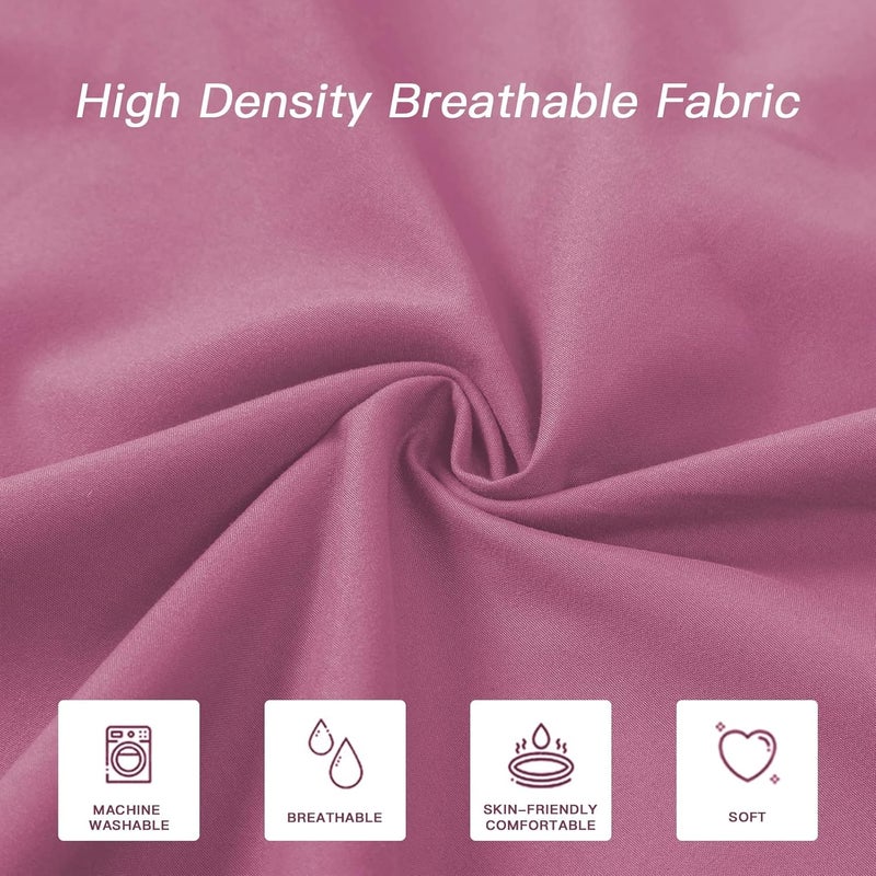 DOWNCOOL Luxury Full Body Pillow Insert with Fiber Cover - Ultra Soft Body Pillow for Sleeping - Breathable Long Bed Pillow Insert, 20"x54"(Pink, with Cover) - Image 4