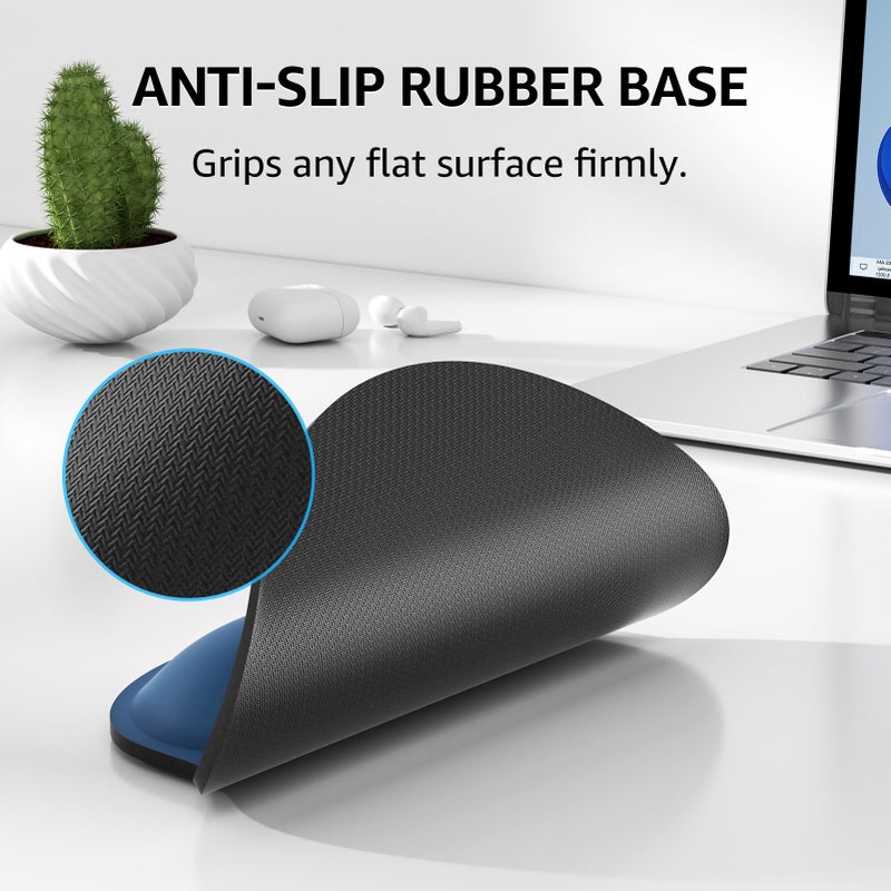 KTRIO Ergonomic Keyboard Wrist Rest and Mouse Pad with Wrist Rest Set, Memory Foam Wrist Support for Typing, Gaming, Office and Home Use, Pale Pink, Navy Blue - Image 4