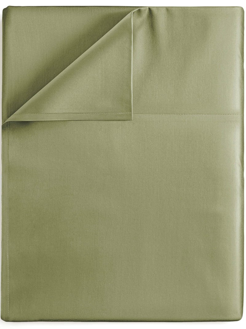 CGK Unlimited Queen Size Flat Sheet  Hotel Quality Top Flat Bed Sheet Only  UltraSoft Breathable  Cooling  Fade  Wrinkle Free  EasyCare Stain  Shrink Resistant Bedding  EasyFit  OekoTex  Sage Green 