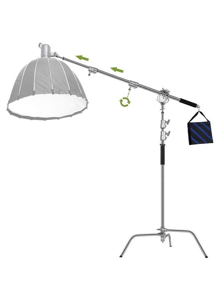 GVM C360 C-Stand with Grip Arm Kit – Heavy-Duty Adjustable Studio Light Stand for Photography, Videography, LED Lights, Softboxes, and Studio Accessories - Image 1